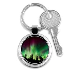 Aurora Borealis Northern Lights Nature Key Chain (round) by Ravend