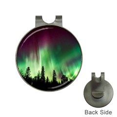 Aurora Borealis Northern Lights Nature Hat Clips With Golf Markers by Ravend