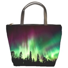 Aurora Borealis Northern Lights Nature Bucket Bag by Ravend