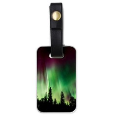 Aurora Borealis Northern Lights Nature Luggage Tag (one Side) by Ravend