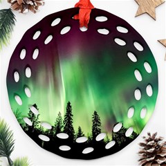 Aurora Borealis Northern Lights Nature Ornament (round Filigree)