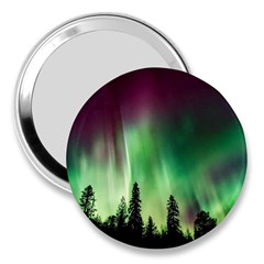 Aurora Borealis Northern Lights Nature 3  Handbag Mirrors by Ravend