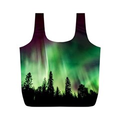 Aurora Borealis Northern Lights Nature Full Print Recycle Bag (m) by Ravend