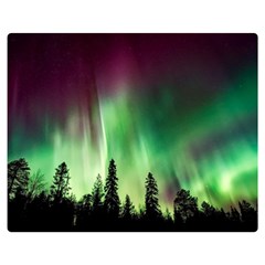 Aurora Borealis Northern Lights Nature Premium Plush Fleece Blanket (medium) by Ravend