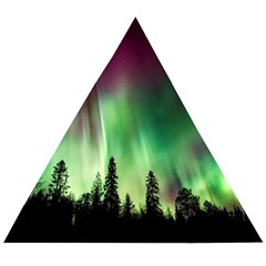 Aurora Borealis Northern Lights Nature Wooden Puzzle Triangle by Ravend