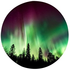 Aurora Borealis Northern Lights Nature Wooden Bottle Opener (round) by Ravend