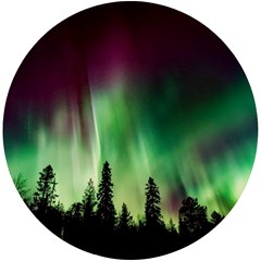 Aurora Borealis Northern Lights Nature Uv Print Round Tile Coaster by Ravend