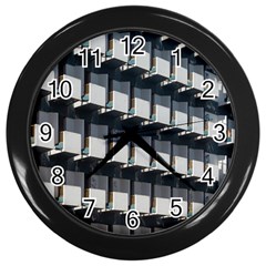 Balcony Pattern Wall Clock (black) by artworkshop