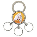 Boards Decoration Flower Flower Room 3-Ring Key Chain Front