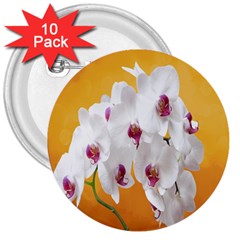 Boards Decoration Flower Flower Room 3  Buttons (10 Pack)  by artworkshop