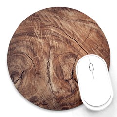 Brown Close Up Hd Wallpaper Surface Round Mousepad by artworkshop