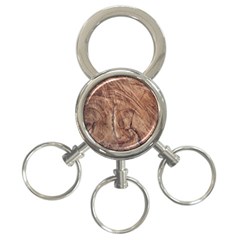 Brown Close Up Hd Wallpaper Surface 3-ring Key Chain by artworkshop