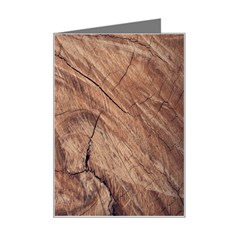 Brown Close Up Hd Wallpaper Surface Mini Greeting Card by artworkshop