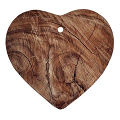 Brown Close Up Hd Wallpaper Surface Heart Ornament (two Sides) by artworkshop