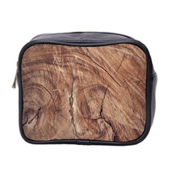 Brown Close Up Hd Wallpaper Surface Mini Toiletries Bag (two Sides) by artworkshop