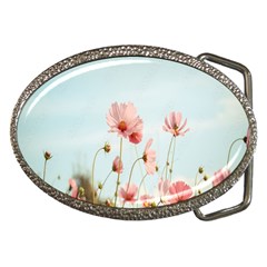 Cosmos Flower Blossom In Garden Belt Buckles by artworkshop