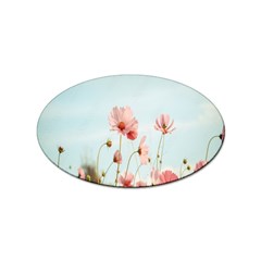 Cosmos Flower Blossom In Garden Sticker (oval) by artworkshop