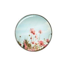 Cosmos Flower Blossom In Garden Hat Clip Ball Marker by artworkshop