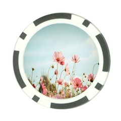 Cosmos Flower Blossom In Garden Poker Chip Card Guard (10 Pack) by artworkshop