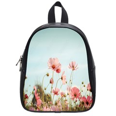 Cosmos Flower Blossom In Garden School Bag (small) by artworkshop