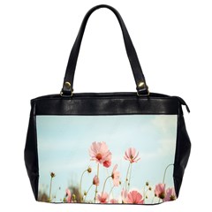 Cosmos Flower Blossom In Garden Oversize Office Handbag (2 Sides) by artworkshop