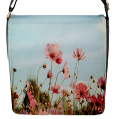 Cosmos Flower Blossom In Garden Flap Closure Messenger Bag (s) by artworkshop