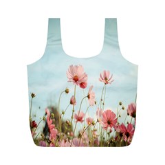 Cosmos Flower Blossom In Garden Full Print Recycle Bag (m) by artworkshop