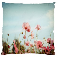 Cosmos Flower Blossom In Garden Standard Premium Plush Fleece Cushion Case (one Side) by artworkshop