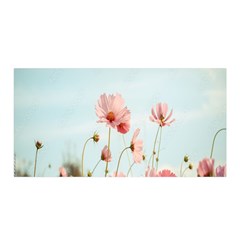 Cosmos Flower Blossom In Garden Satin Wrap 35  X 70  by artworkshop