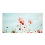 Cosmos Flower Blossom In Garden Satin Wrap 35  x 70  Front