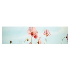 Cosmos Flower Blossom In Garden Oblong Satin Scarf (16  X 60 ) by artworkshop