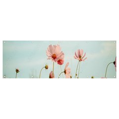 Cosmos Flower Blossom In Garden Banner And Sign 12  X 4  by artworkshop