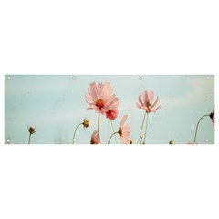 Cosmos Flower Blossom In Garden Banner And Sign 9  X 3  by artworkshop