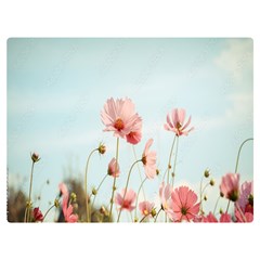 Cosmos Flower Blossom In Garden One Side Premium Plush Fleece Blanket (extra Small)