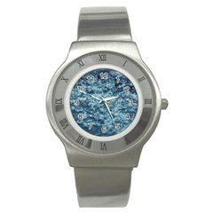 Water Splash Texture  Stainless Steel Watch by artworkshop