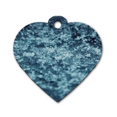 Water Splash Texture  Dog Tag Heart (two Sides) by artworkshop