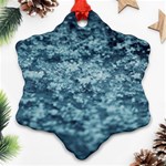 Water Splash Texture  Snowflake Ornament (Two Sides) Front