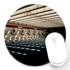 Dark Tunnels Within A Tunnel Round Mousepad by artworkshop