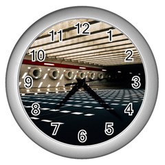 Dark Tunnels Within A Tunnel Wall Clock (silver) by artworkshop