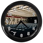 Dark tunnels within a tunnel Wall Clock (Black) Front