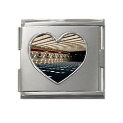 Dark Tunnels Within A Tunnel Mega Link Heart Italian Charm (18mm)