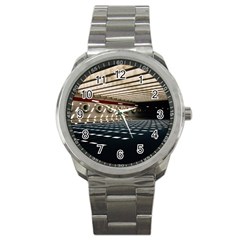 Dark Tunnels Within A Tunnel Sport Metal Watch by artworkshop