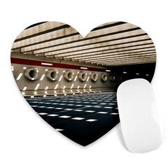 Dark Tunnels Within A Tunnel Heart Mousepad by artworkshop