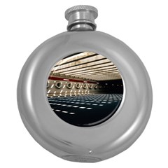 Dark Tunnels Within A Tunnel Round Hip Flask (5 Oz) by artworkshop