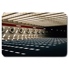 Dark Tunnels Within A Tunnel Large Doormat by artworkshop