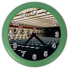 Dark Tunnels Within A Tunnel Color Wall Clock by artworkshop