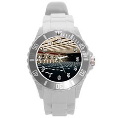 Dark Tunnels Within A Tunnel Round Plastic Sport Watch (l) by artworkshop