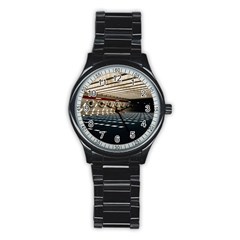 Dark Tunnels Within A Tunnel Stainless Steel Round Watch by artworkshop