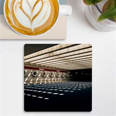 Dark Tunnels Within A Tunnel Uv Print Square Tile Coaster  by artworkshop