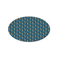 Evita Pop Art Style Graphic Motif Pattern Sticker Oval (10 Pack)